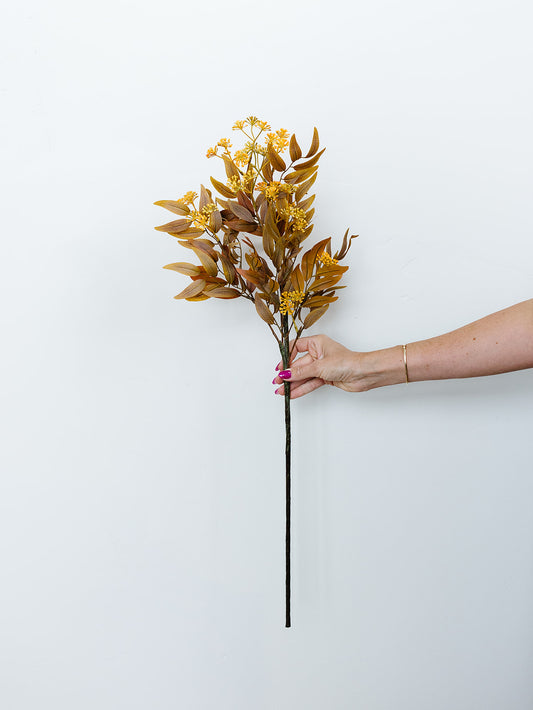 Orange Laurel and Berries Stem - 30.5"