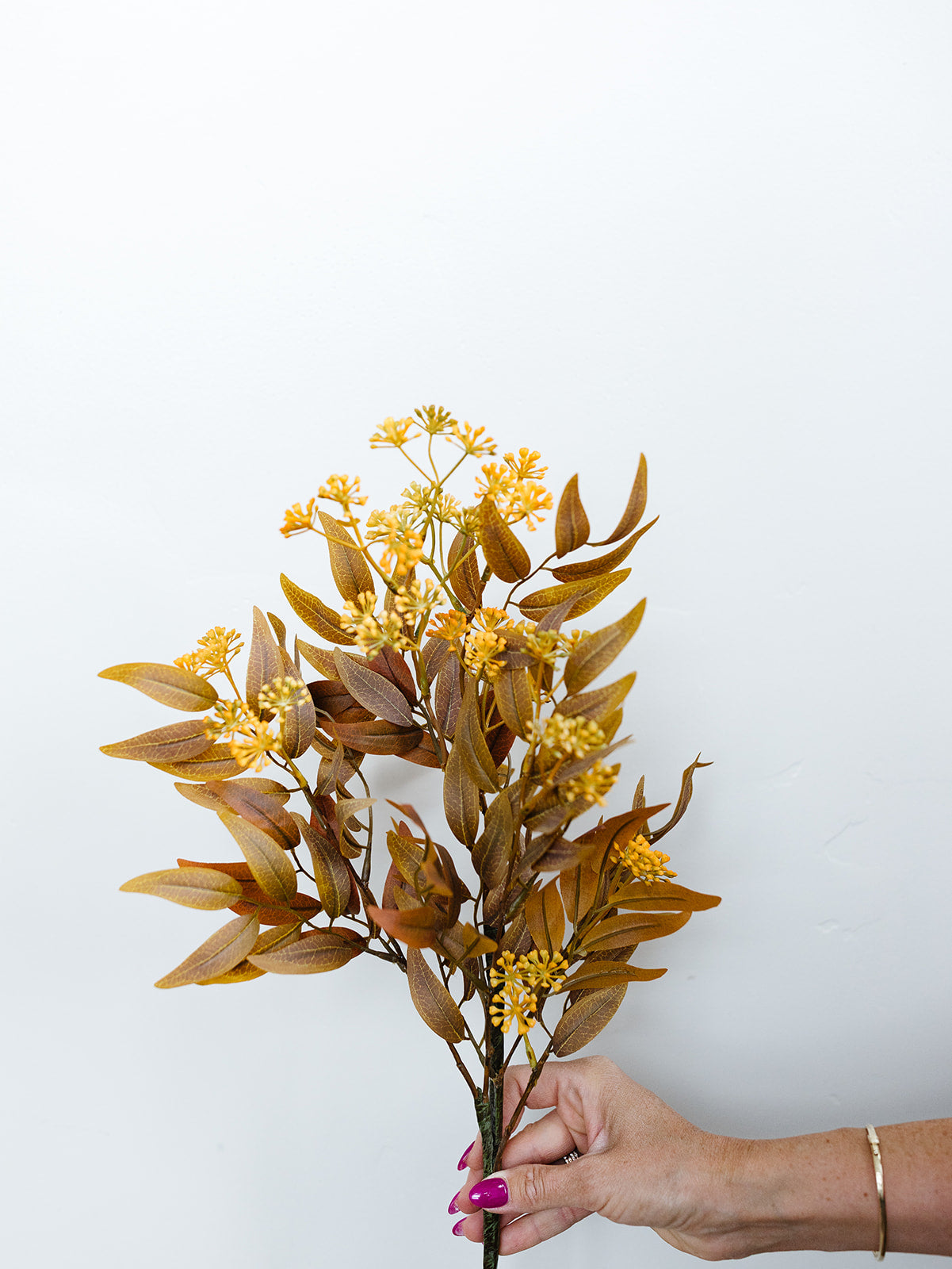 Orange Laurel and Berries Stem - 30.5"