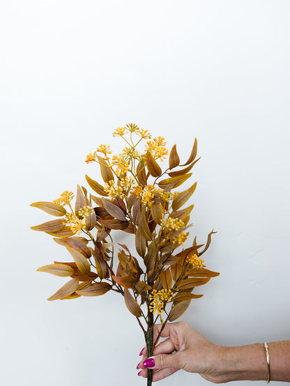 Orange Laurel and Berries Stem - 30.5"