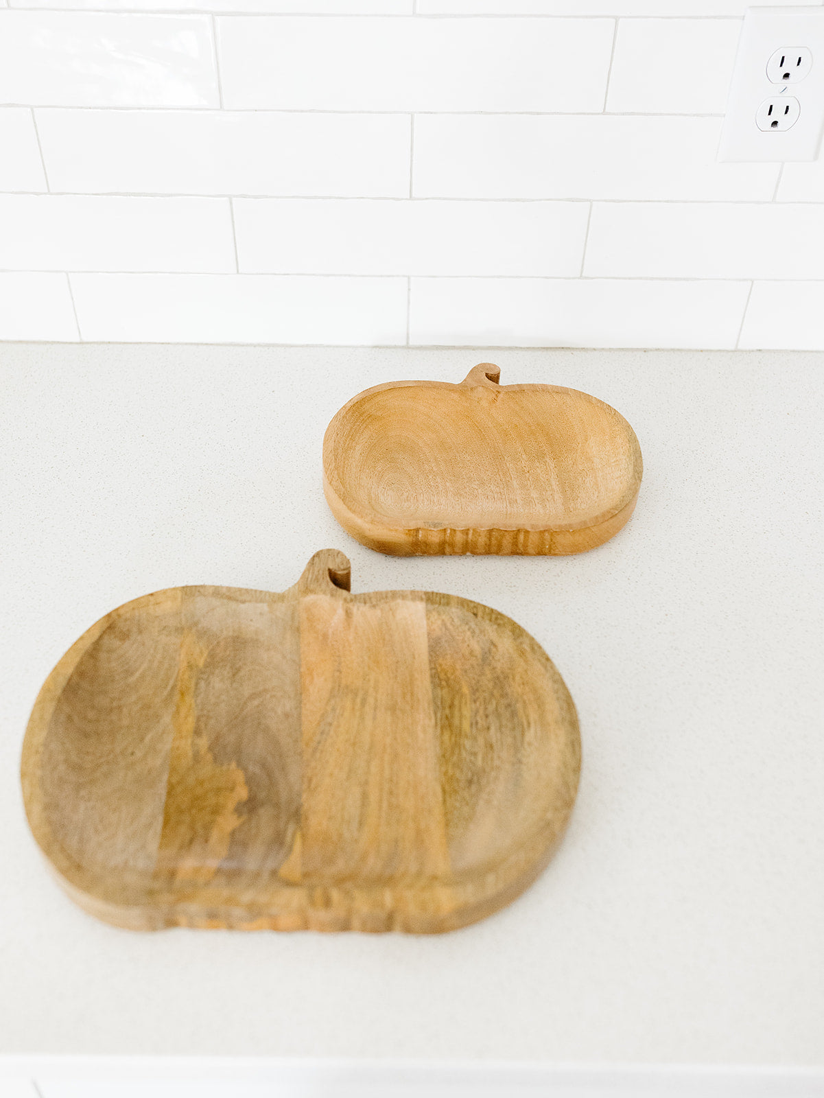 Wood Pumpkin Tray - 2 Sizes