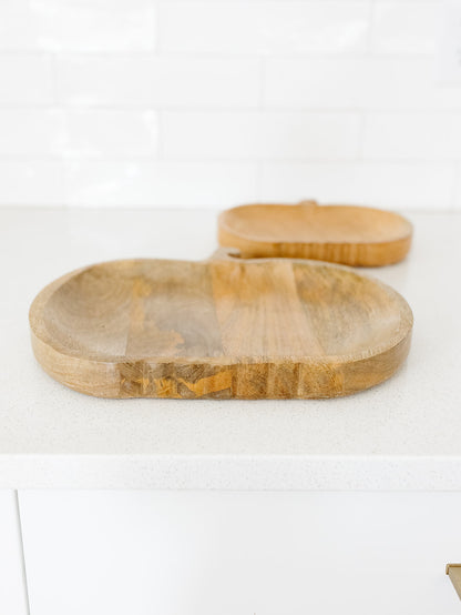 Wood Pumpkin Tray - 2 Sizes