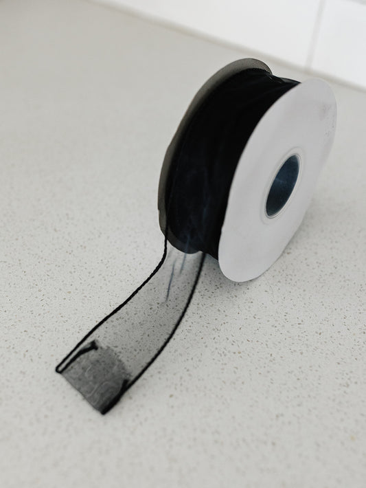 Black Sheer Ribbon - 2.5"x50yds.