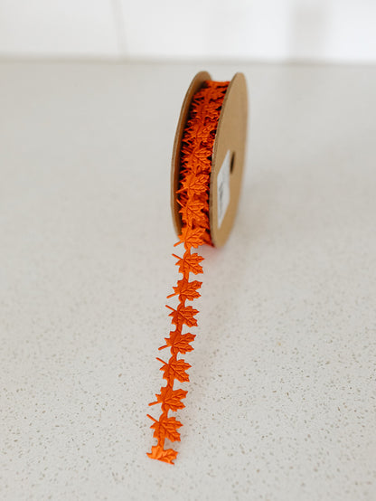 Orange Maple Leaf Trim - 3/4" - 10 yds.