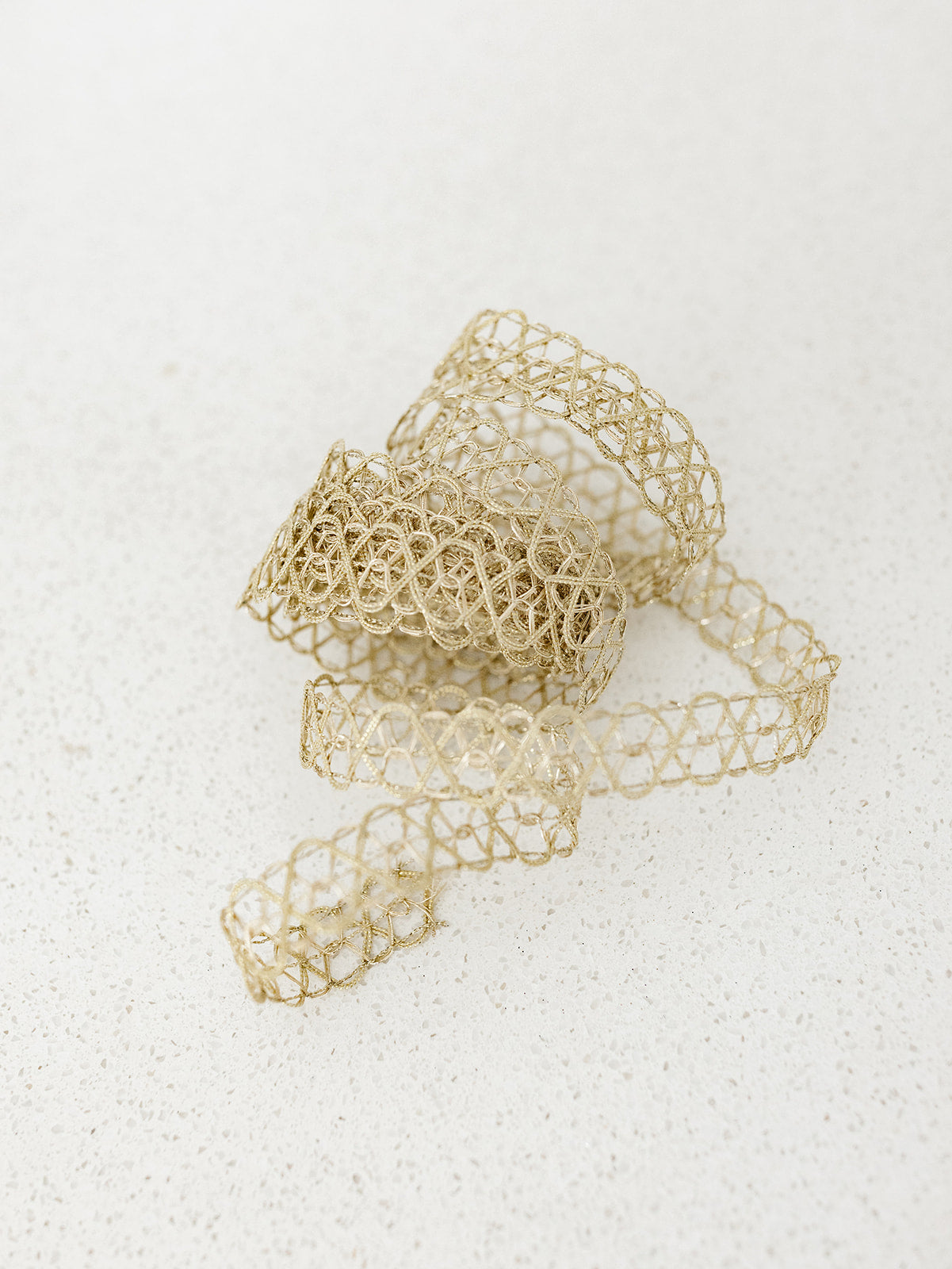 Gold Open Weave Ribbon - 7/8"x10yds.