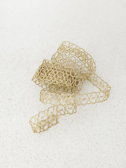 Gold Open Weave Ribbon - 7/8"x10yds.