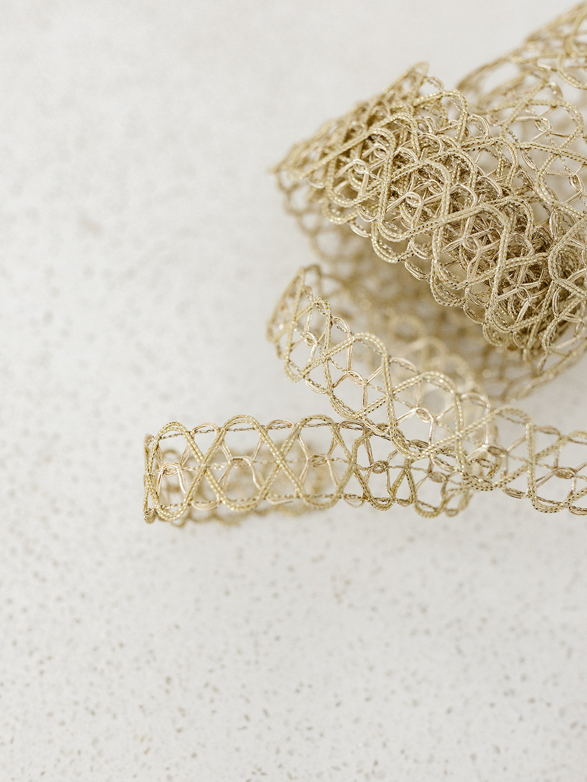 Gold Open Weave Ribbon - 7/8"x10yds.