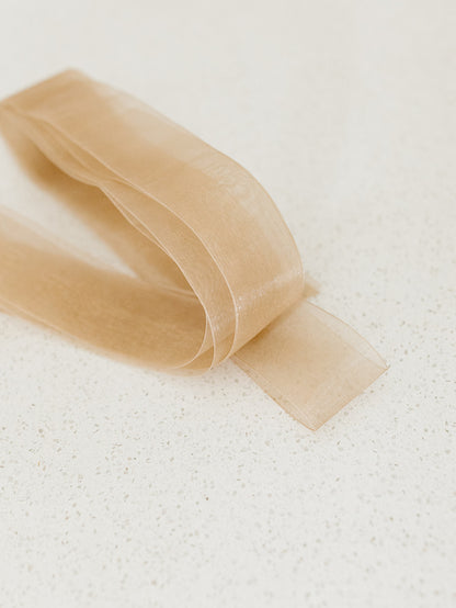 Toffee Organza Ribbon - 1.5"x25yds.