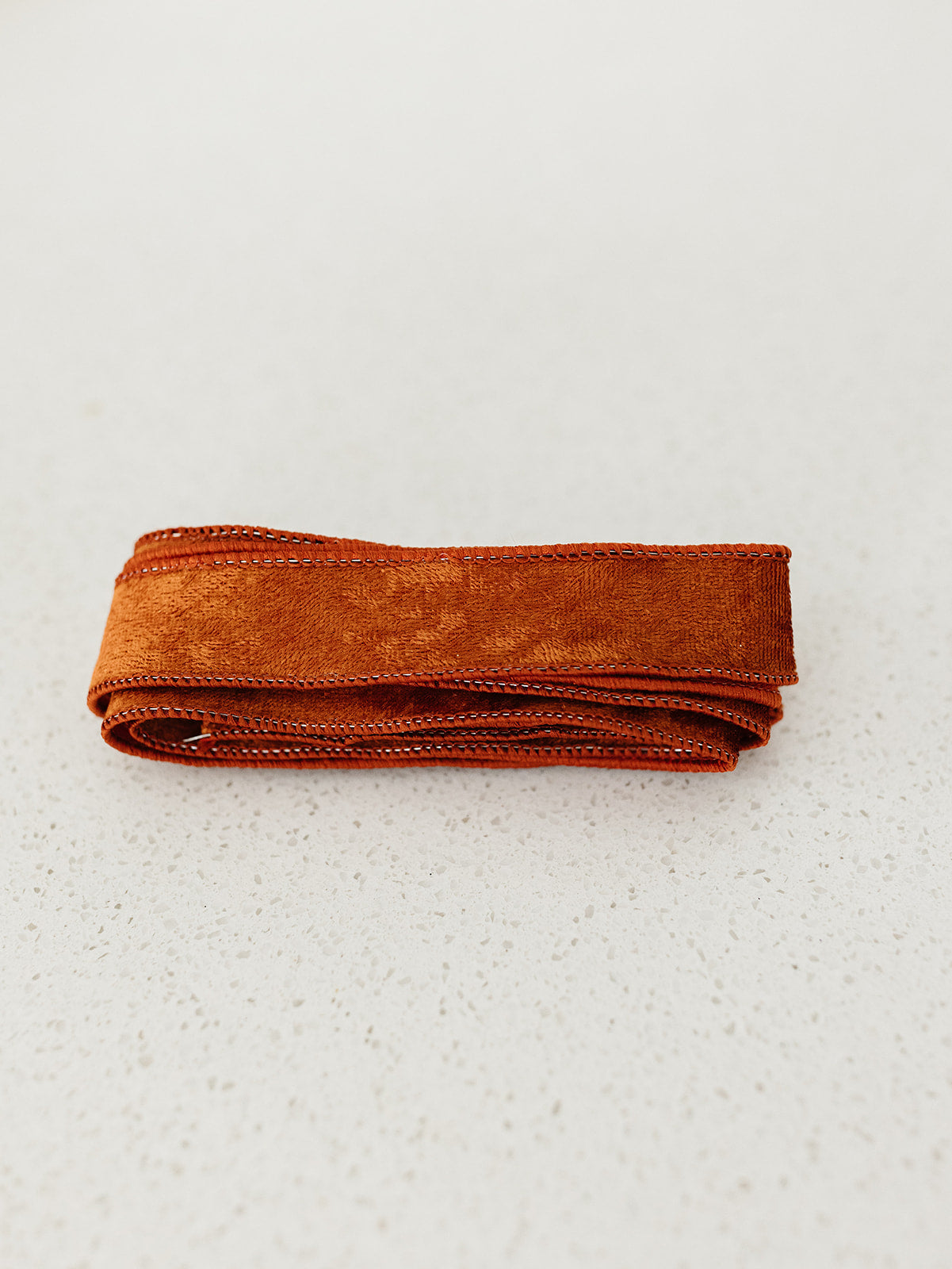 Rust Velvet with Dupioni Back - 5/8"x50yds.