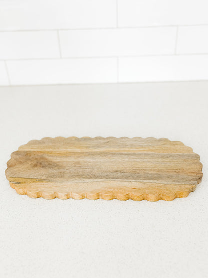 Mango Scalloped Board - 15"x7"