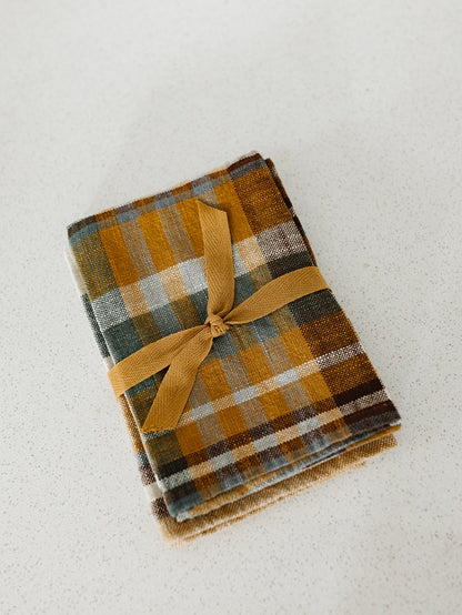 Fall Plaid Dishtowel Set of 2