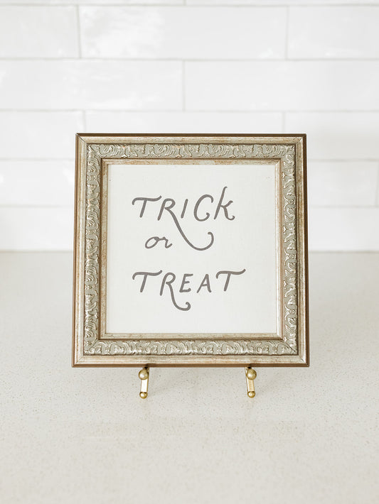 Vintage Trick or Treat Framed Art - 2 Sizes