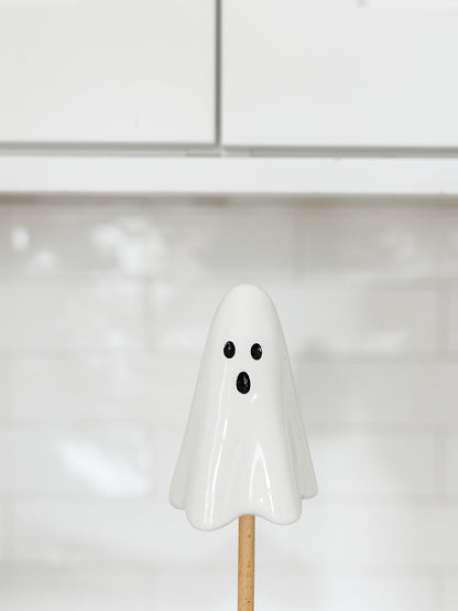 Ceramic Ghost Plant Stake - 12"