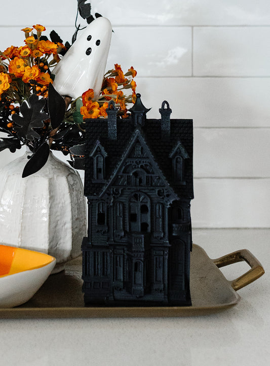 Black Haunted House LED - 9"