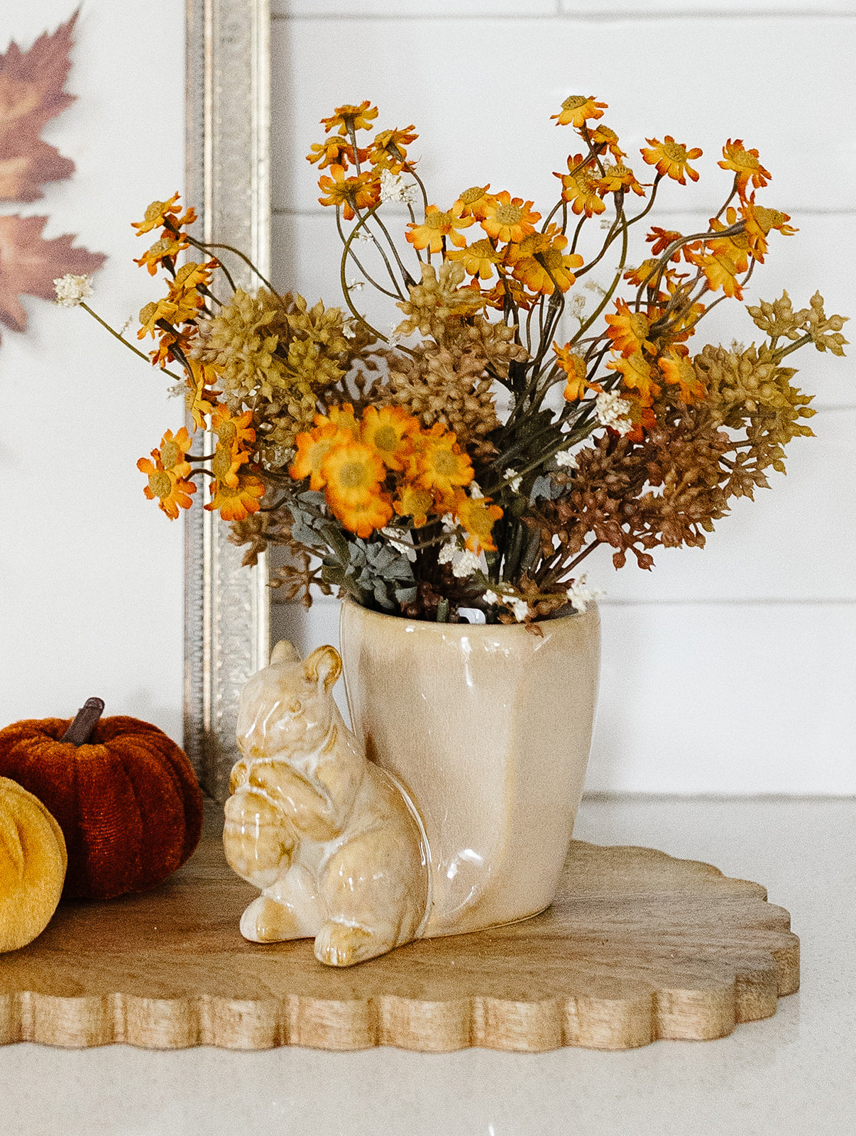 Squirrel Tail Vase - 6"x4"