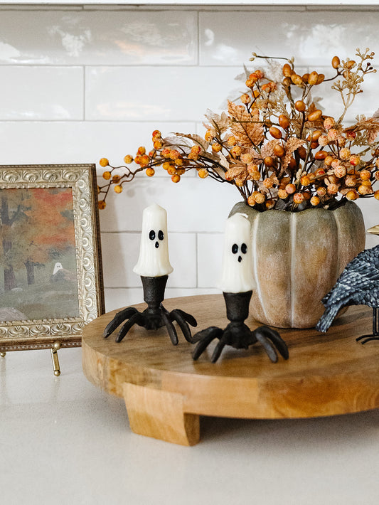 Ghost Taper Candles - Set of 4 - 3.75"