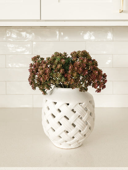 Purple Sedum Bush - 12.5"