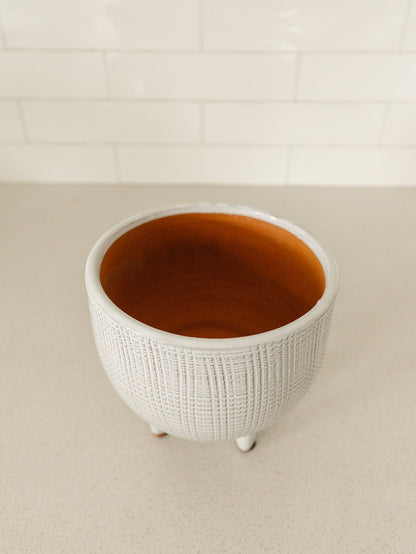 White Footed Planter