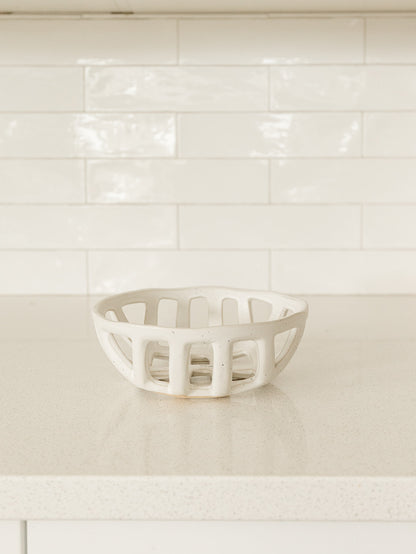 Stoneware Basket Bowls - Set of 2
