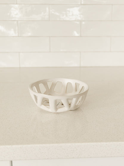 Stoneware Basket Bowls - Set of 2