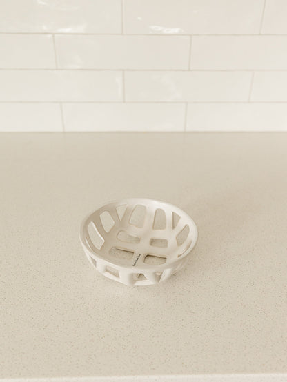 Stoneware Basket Bowls - Set of 2
