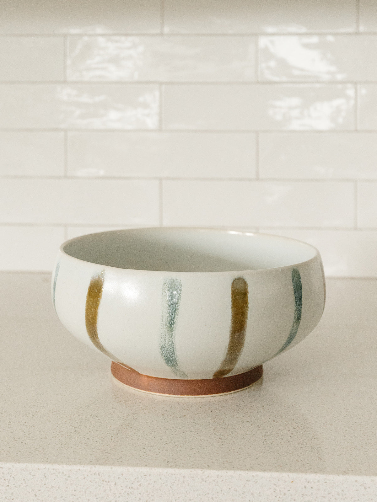 Striped Hand Painted Bowl