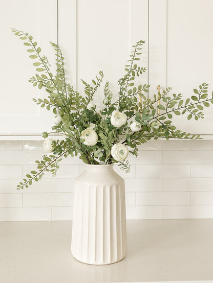 Real Touch Ranunculus Stem in White