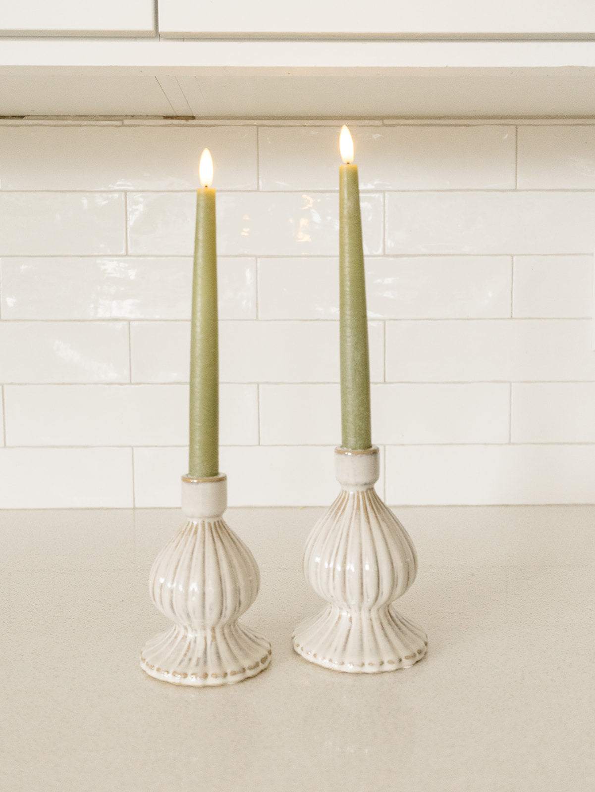 Flameless Taper Candle, Tall - Set of 2 - 4 Colors