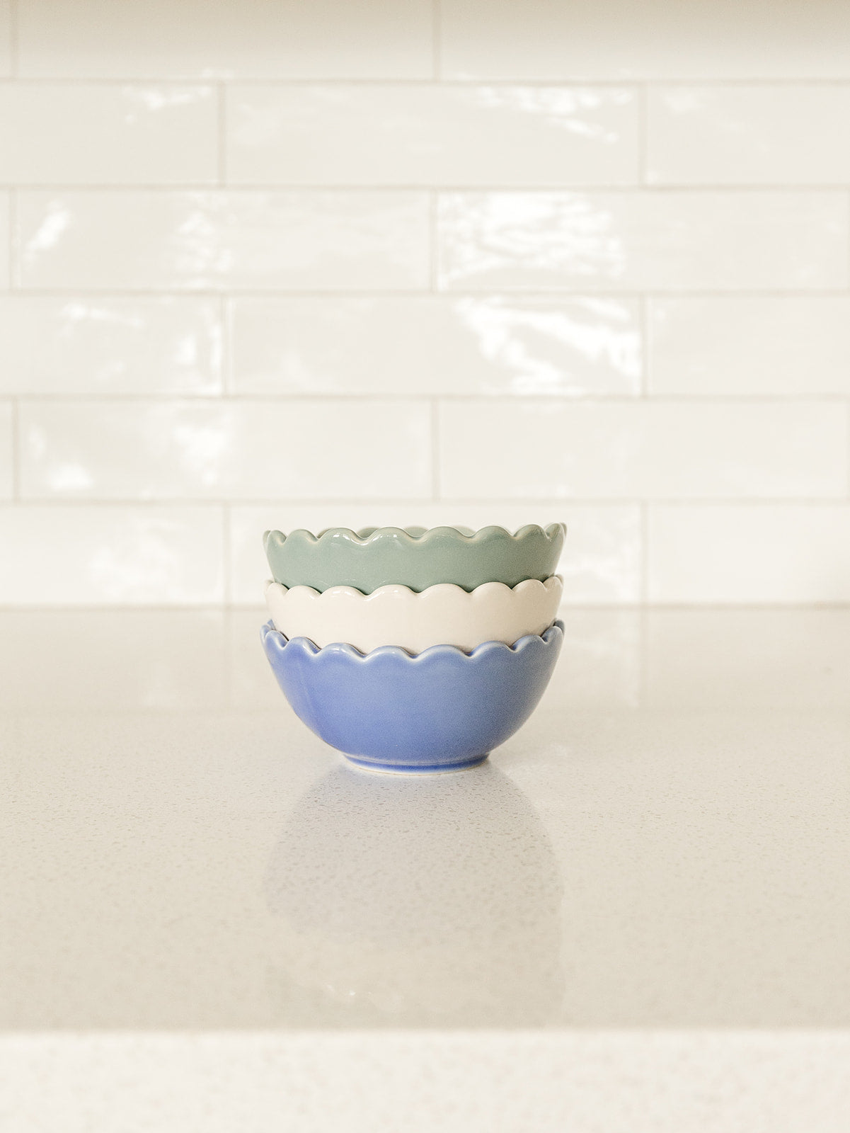 Scalloped Bowl - 3 colors