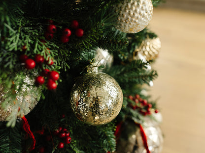 Confetti Glass Ball Ornament in Gold - Local pickup only