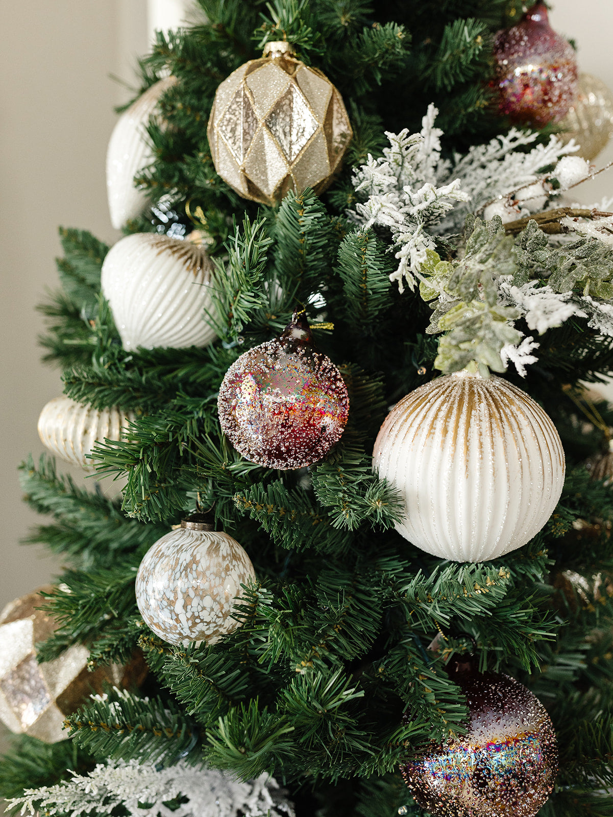 Ribbed Two-Toned Glass Ornament- Local pickup only