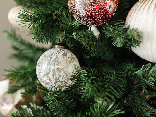 Recycled Confetti Glass Ball Ornament - Local pickup only