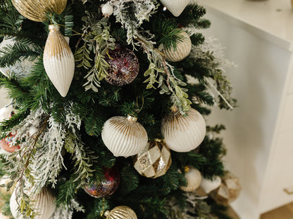 Ribbed Two-Toned Glass Ornament- Local pickup only