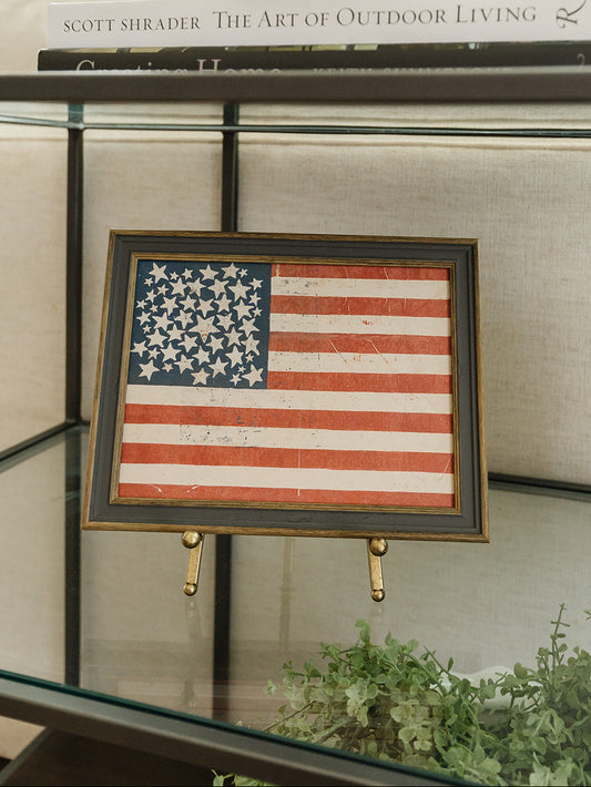 Rustic American Flag Framed Art - 2 Sizes