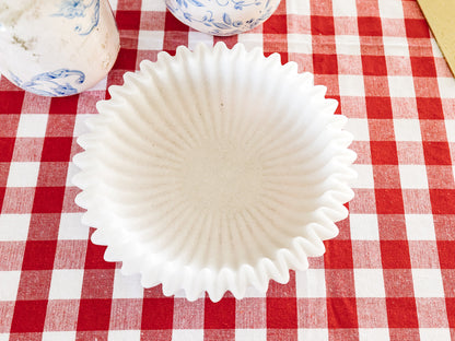 Ruffled Resin Marble Bowl