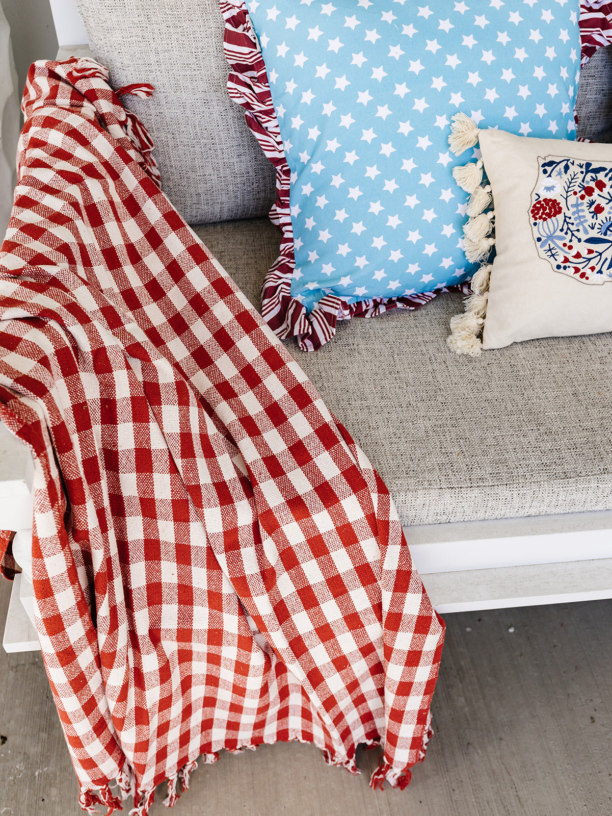 Red Gingham Throw - 40"x50"