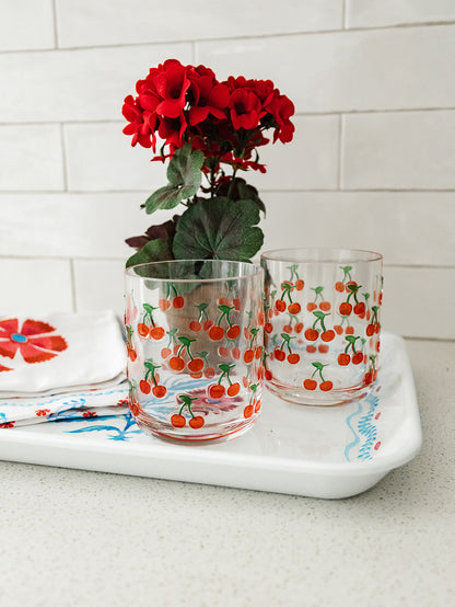 Cherry Acrylic 14 oz Drinking Glass