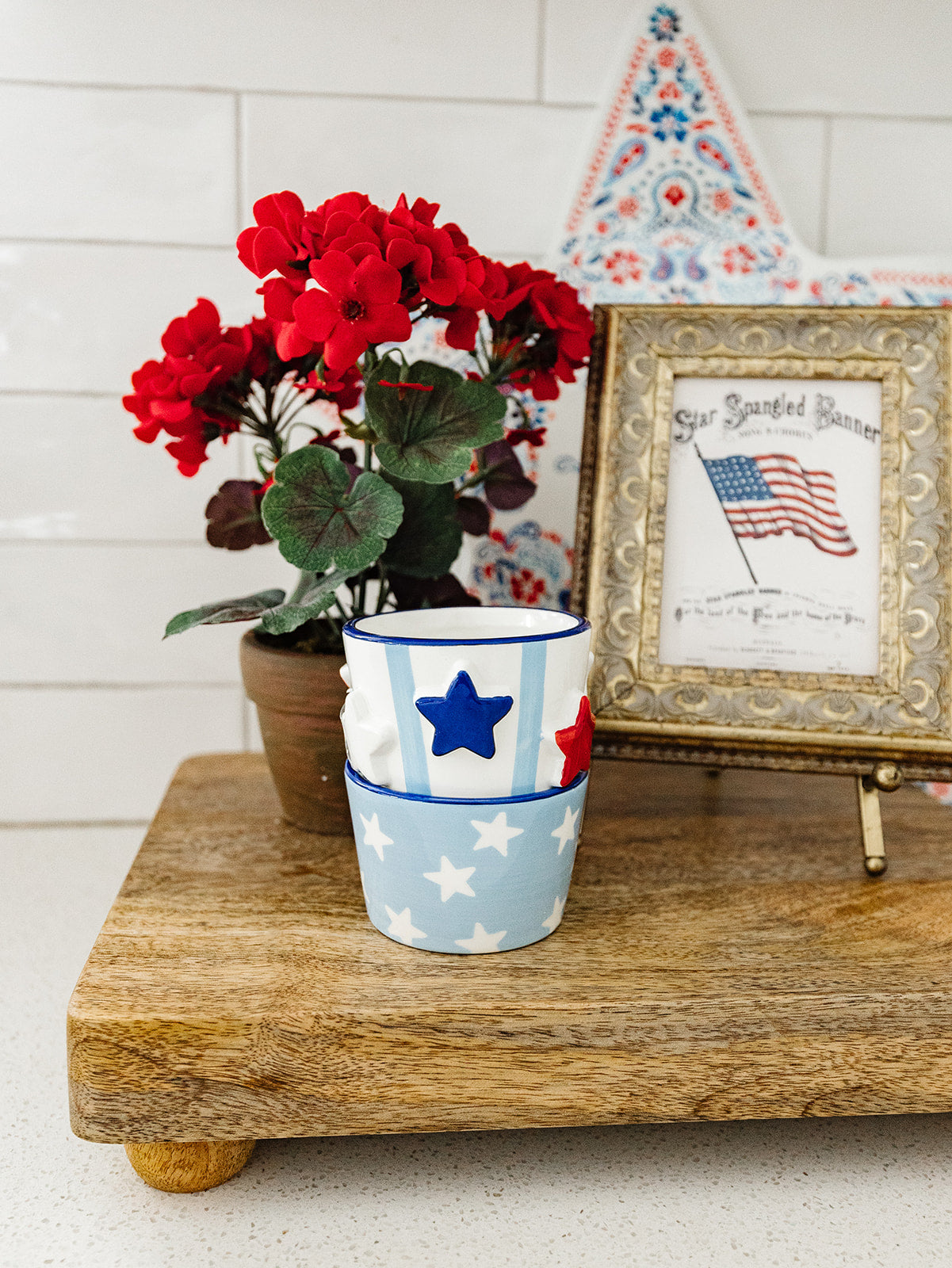 Stars Stripe Americana Ramekin Bowl Set - 3"x3" ￼