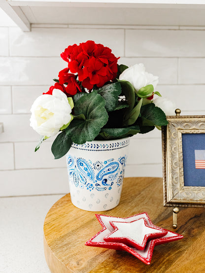 American Holiday Container Vase - 4 Styles - 5"Dx6"H