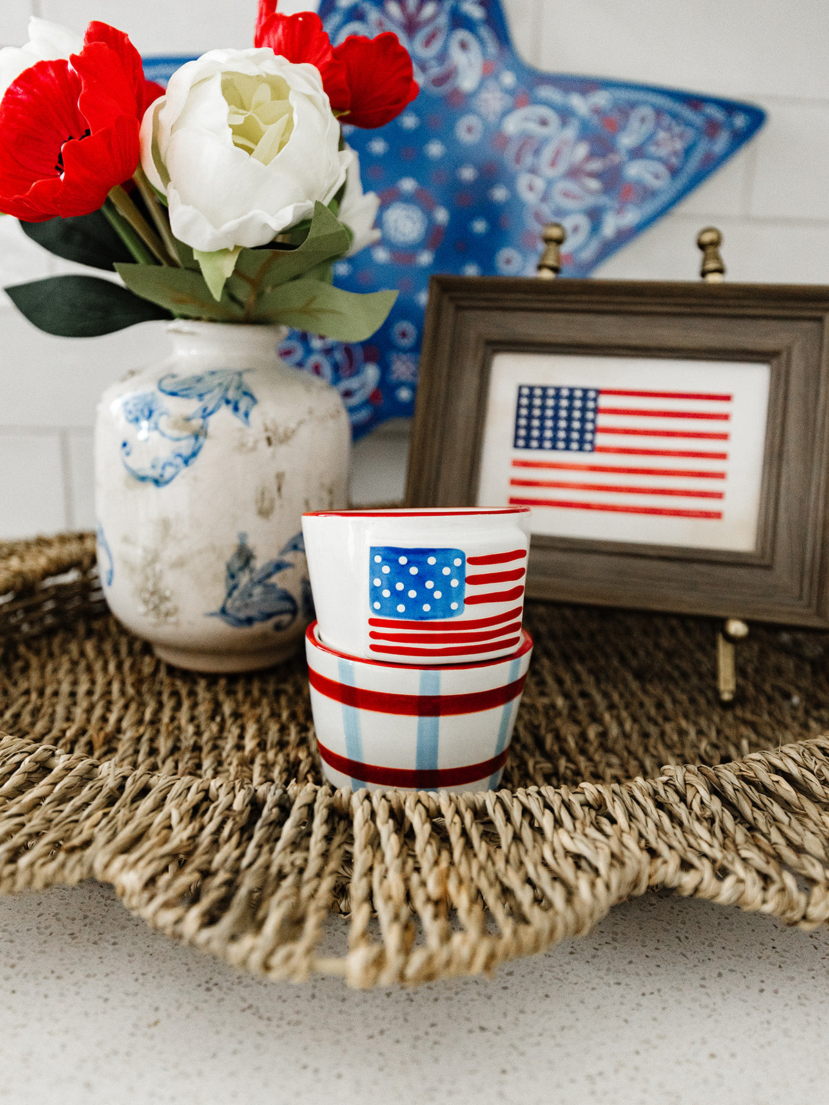 Americana Flag Ramekin Bowl - Set of 2