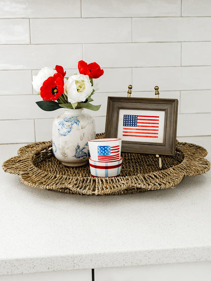Woven Scalloped Tray