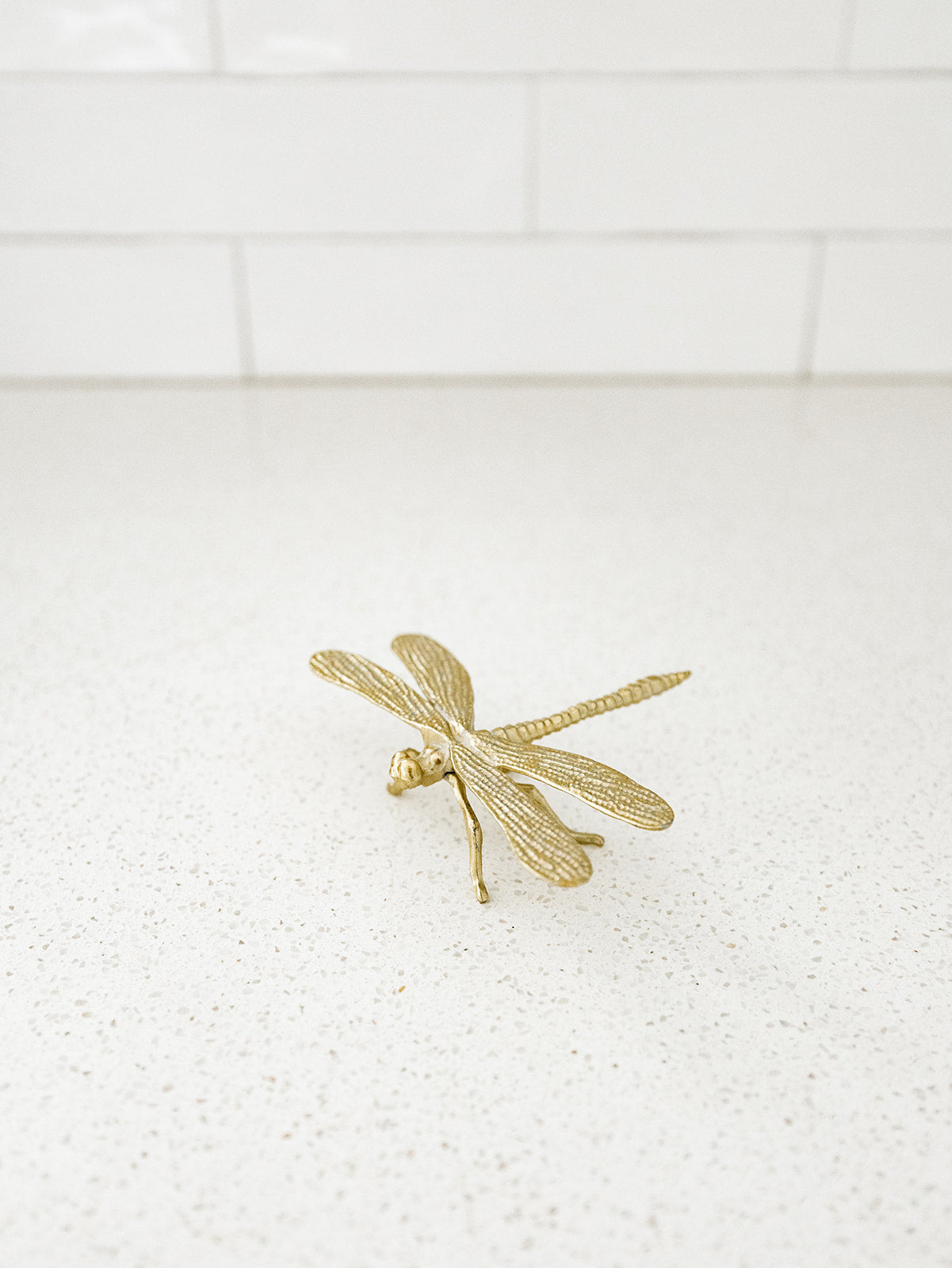 Pewter Dragonfly with Gold Finish