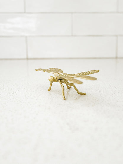 Pewter Dragonfly with Gold Finish