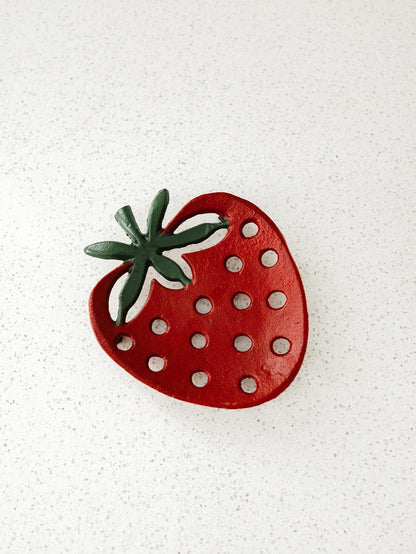 Cast Iron Strawberry Soap Dish