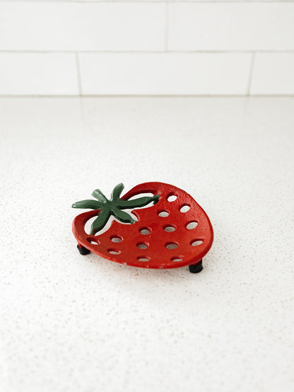 Cast Iron Strawberry Soap Dish