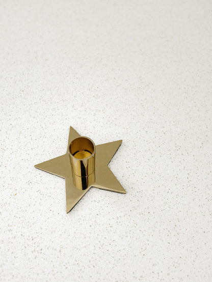 Single Star Shape Gold Taperholder