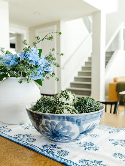 Hand Painted Blue Bowl - local pick up only on this item