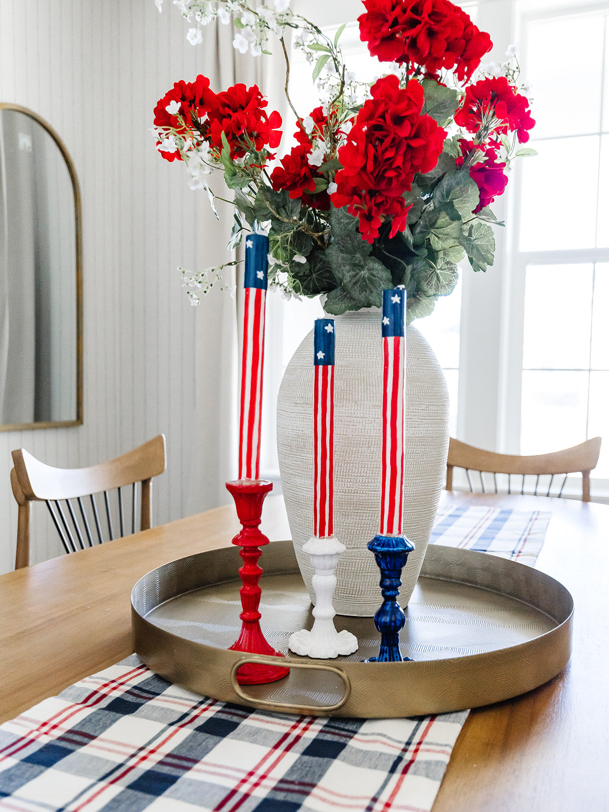 Americana Taper Candle Holder - Set of 3