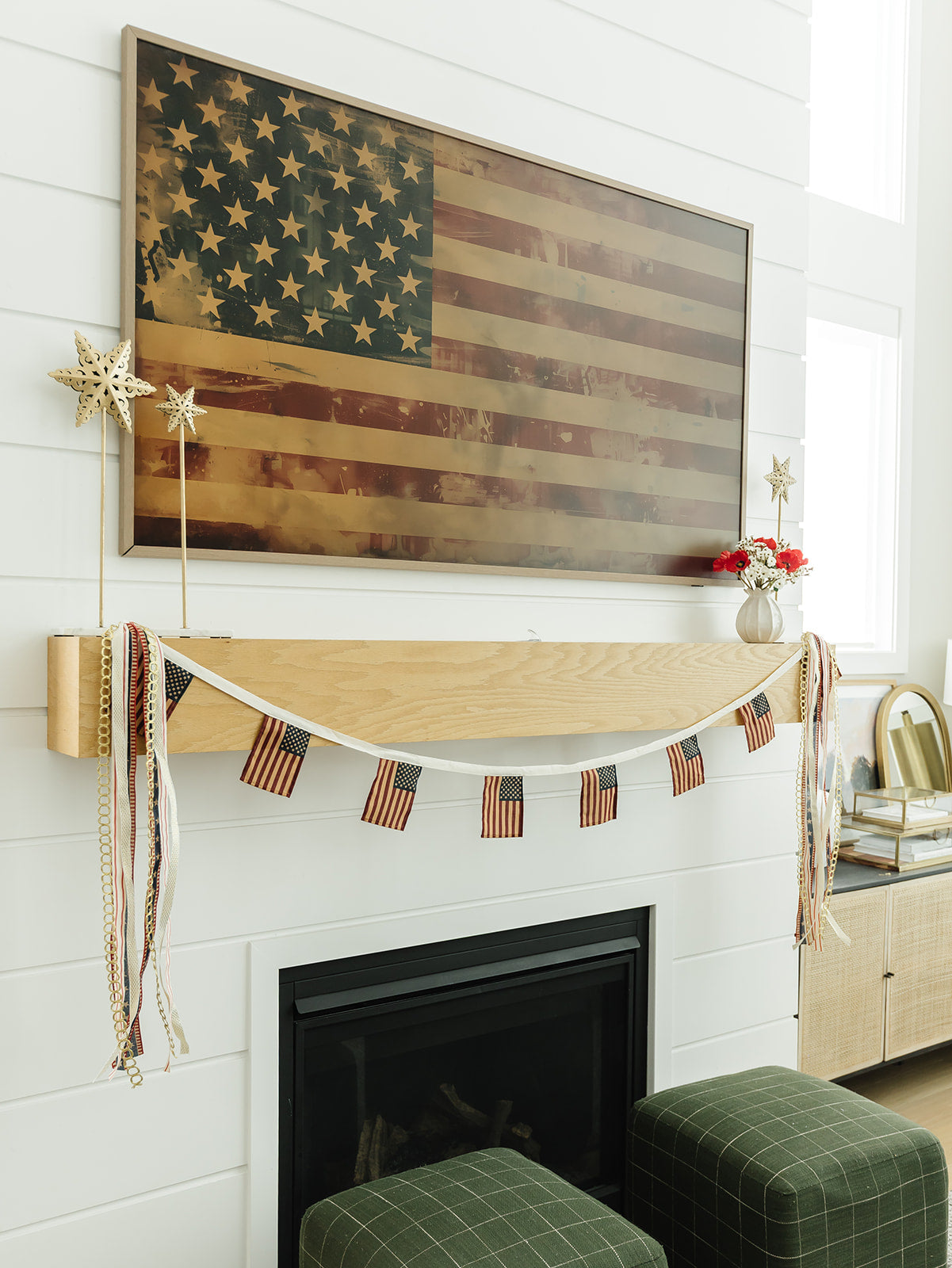 American Flag Garland - 9’