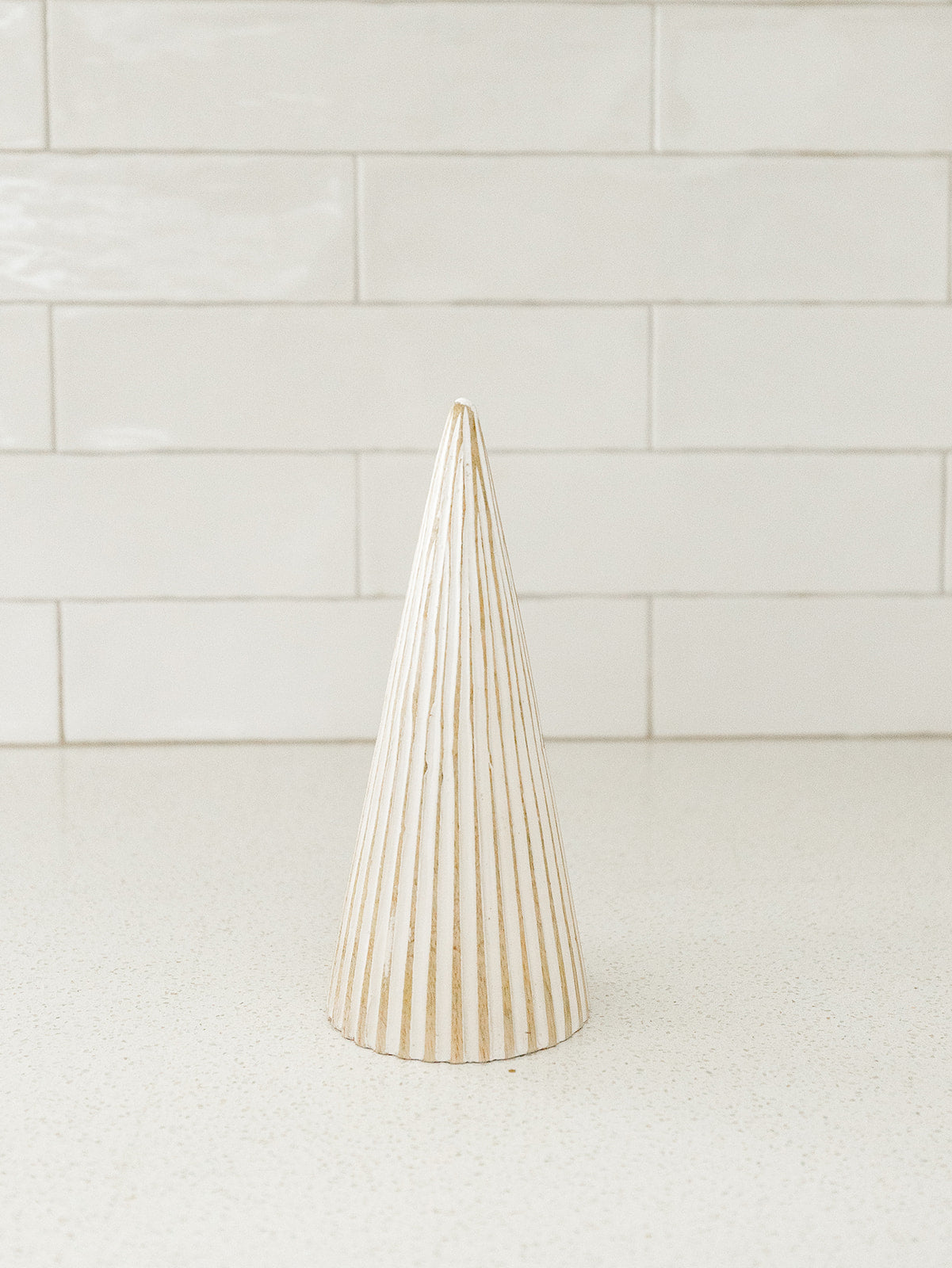 Natural and White Lined Tree - 3 Sizes