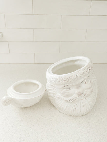 White Santa Cookie Jar